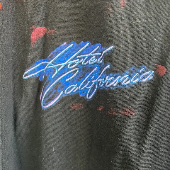 VINTAGE Eagles Hotel California Black Tee - Picture 5 of 5